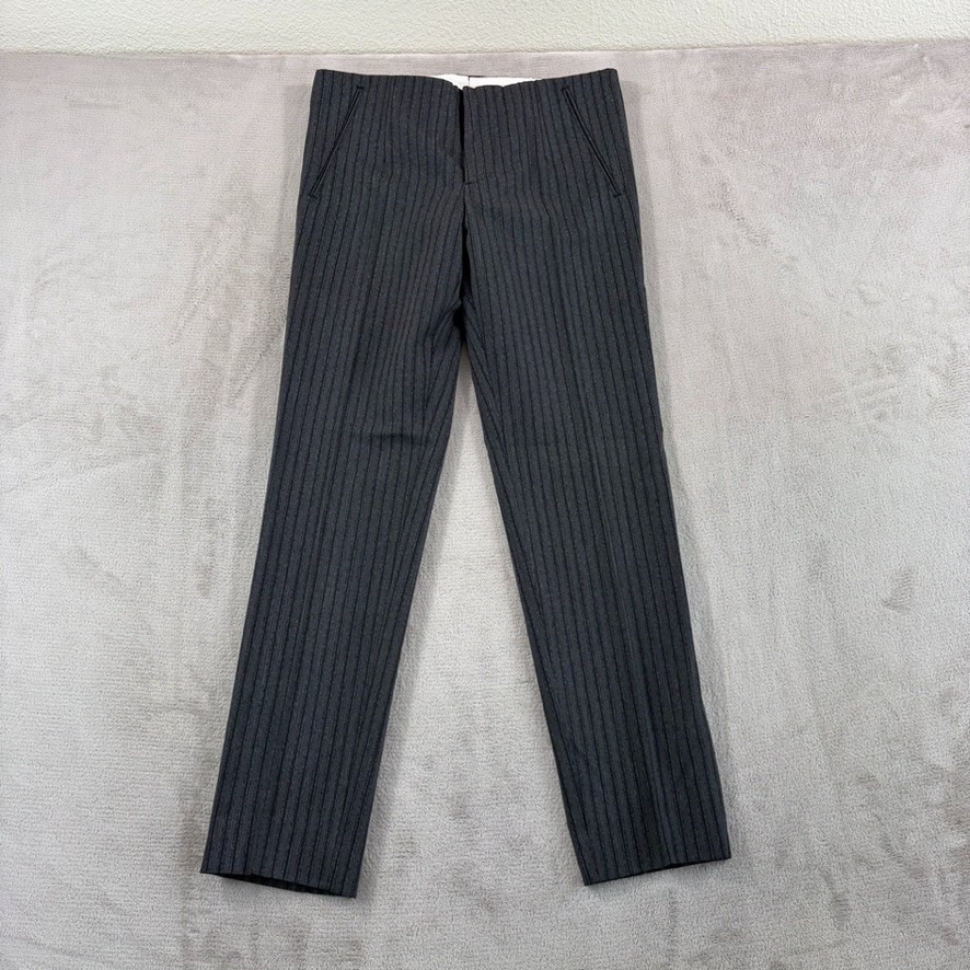 Prada Milano Wool & Mohair Dress Trouser Pants In Grey Striped Men 32x31 Italy